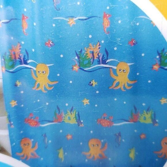 Shower Curtain Sea Life Fabric Bath Fish Octopus Ocean Do Your Room 70 x 72 New‎ - Picture 4 of 9